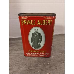 Vintage Prince Albert Tobacco Crimp Cut Tobacco Tin Collectible